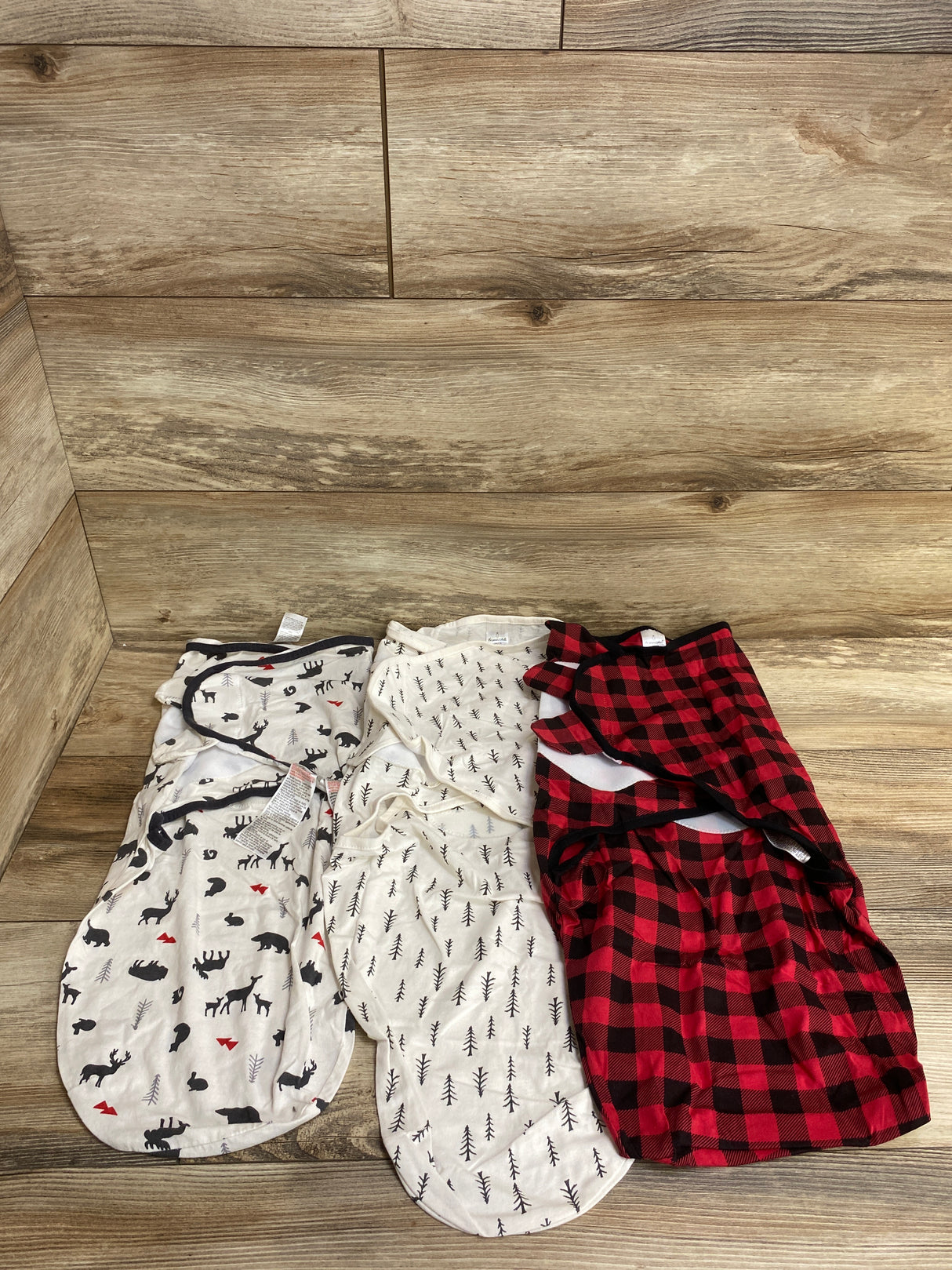 The Peanutshell Christmas Swaddles 3pk sz 3-6m