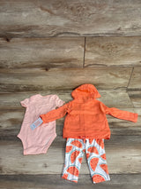 NEW Just One You 3pc Watermelon Full Zip Jacket Set Peach sz 6m