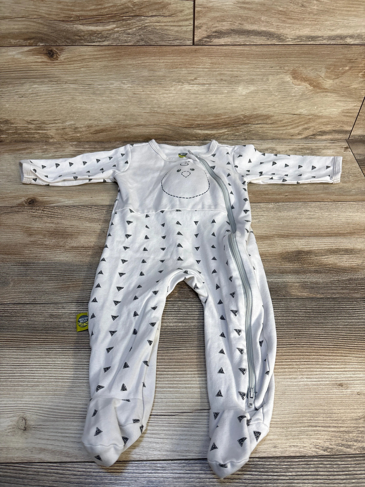 Nested Bean Zen Footie PJ White sz 6-9m