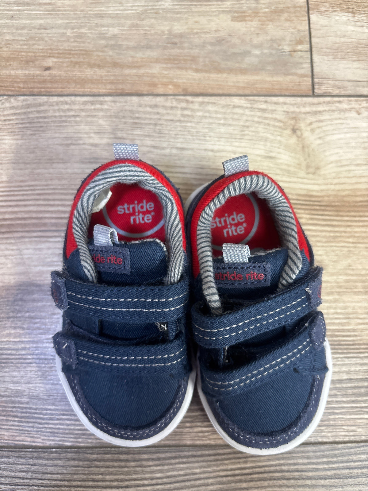 Stride Rite Logan Double Strap Sneakers Navy sz 4c