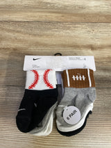 NEW Nike Ankle Socks Sports Theme 6pk sz 6-12m