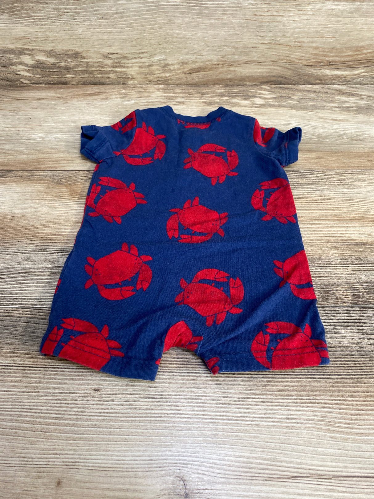 Just One You Henley Crab Shortie Romper Navy sz 3m