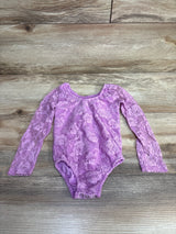 Bailey's Blossoms Laced Long Sleeve Bodysuit Lilac sz 2T