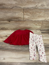 Carter's 2pc Tulle Shirt & Leggings Set Red sz 2T