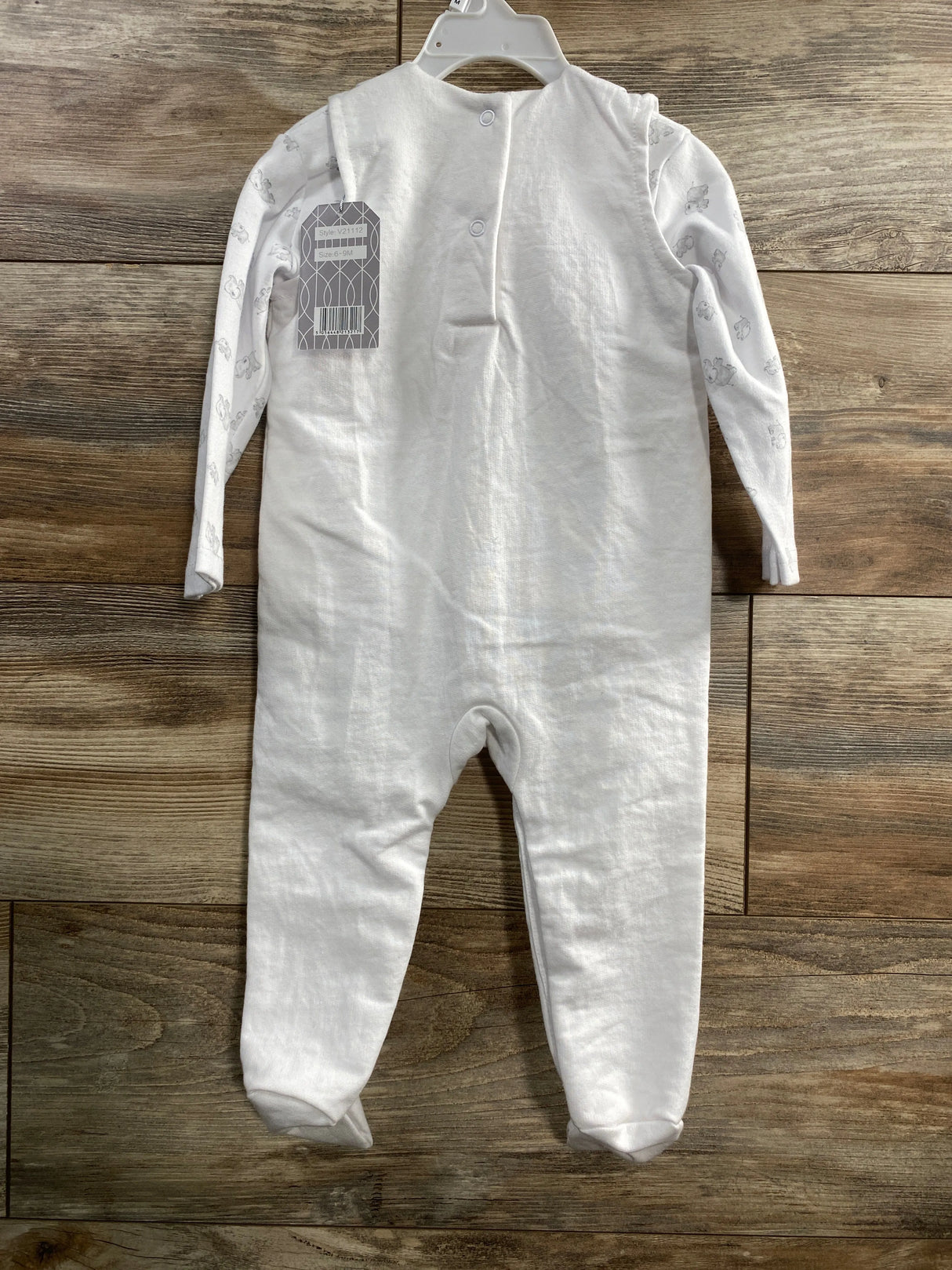 NEW Rock A Bye Baby Boutique White 2pc Romper Set sz 6-9m