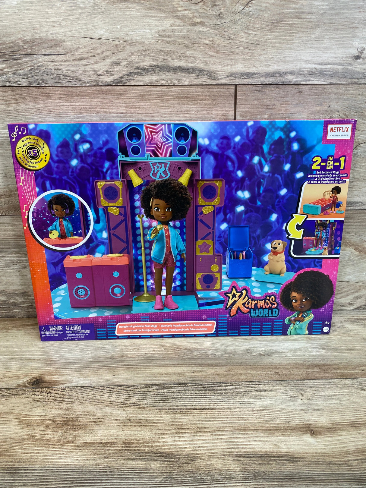 NEW Mattel Karma's World Transforming Musical Star Stage Playset