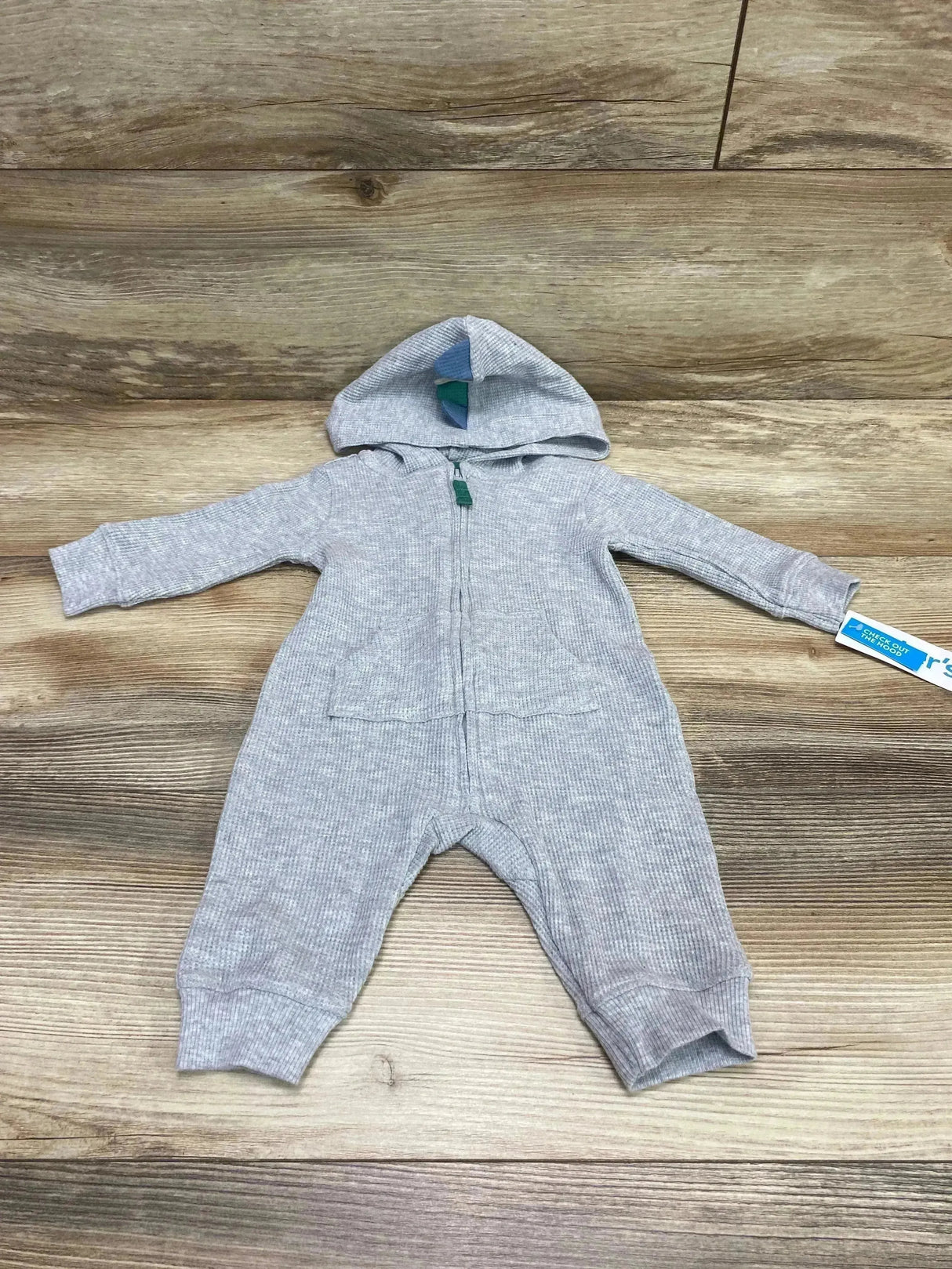 NEW Carter's Hooded Thermal Coverall Grey sz 3m