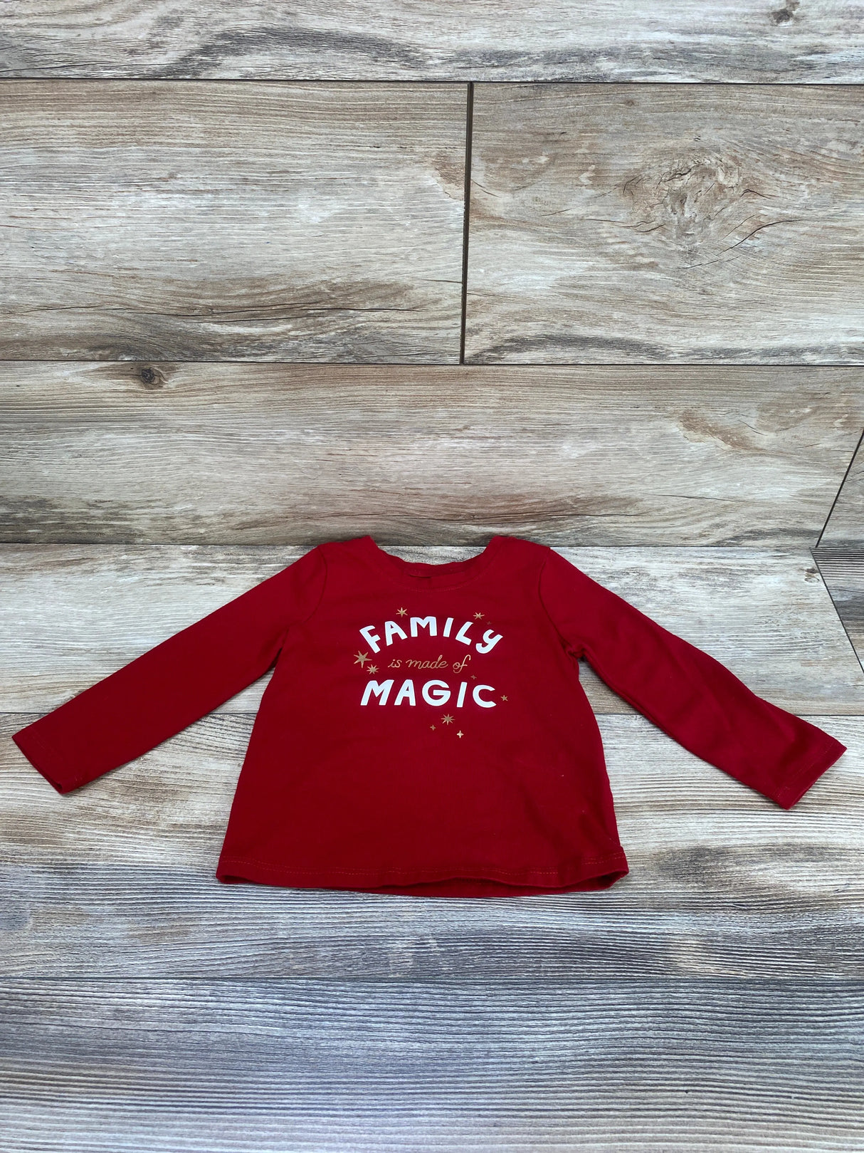 Cat & Jack Family is Made Of Magic Shirt Red sz 18m