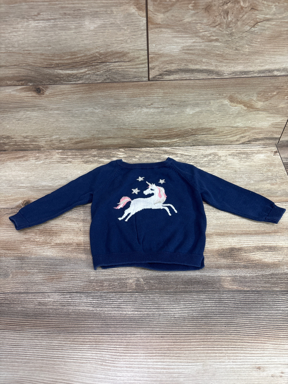 Oshkosh Knit Unicorn Sweater Navy sz 12m