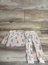 Bamboo Christmas Bears & Candy Canes 2pc Sleep Set Beige sz 3T