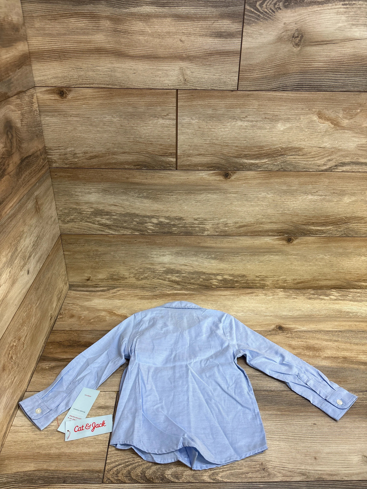 NEW Cat & Jack Button-Down Long Sleeve Shirt Blue sz 3T