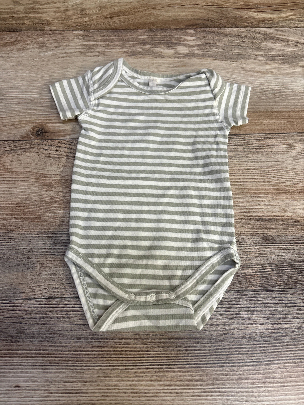 Quincy Mae Striped Bodysuit Green sz 0-3m - Me n Mommy To Be