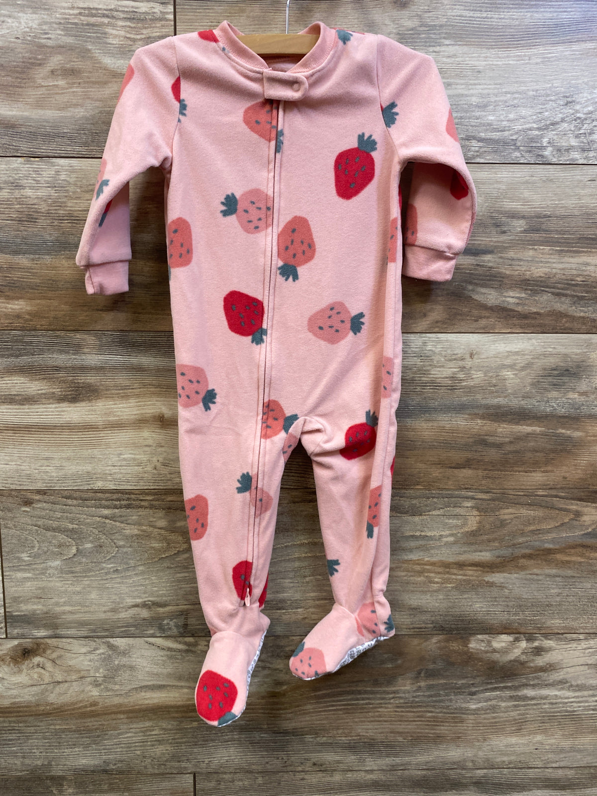 Carter's Strawberry Blanket Sleeper Pink sz 18m