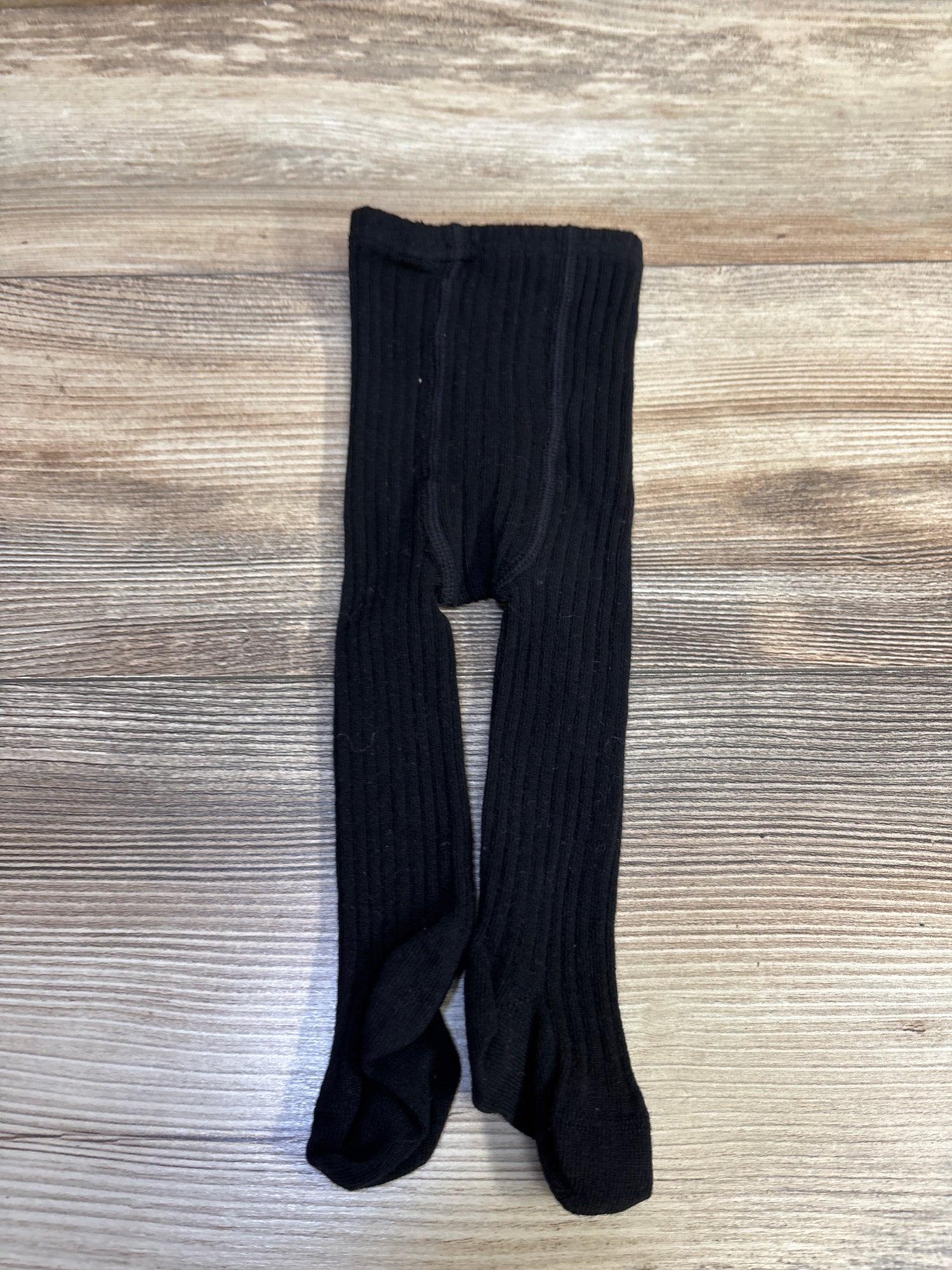 Ribbed Footed Tights Black sz 0-3m