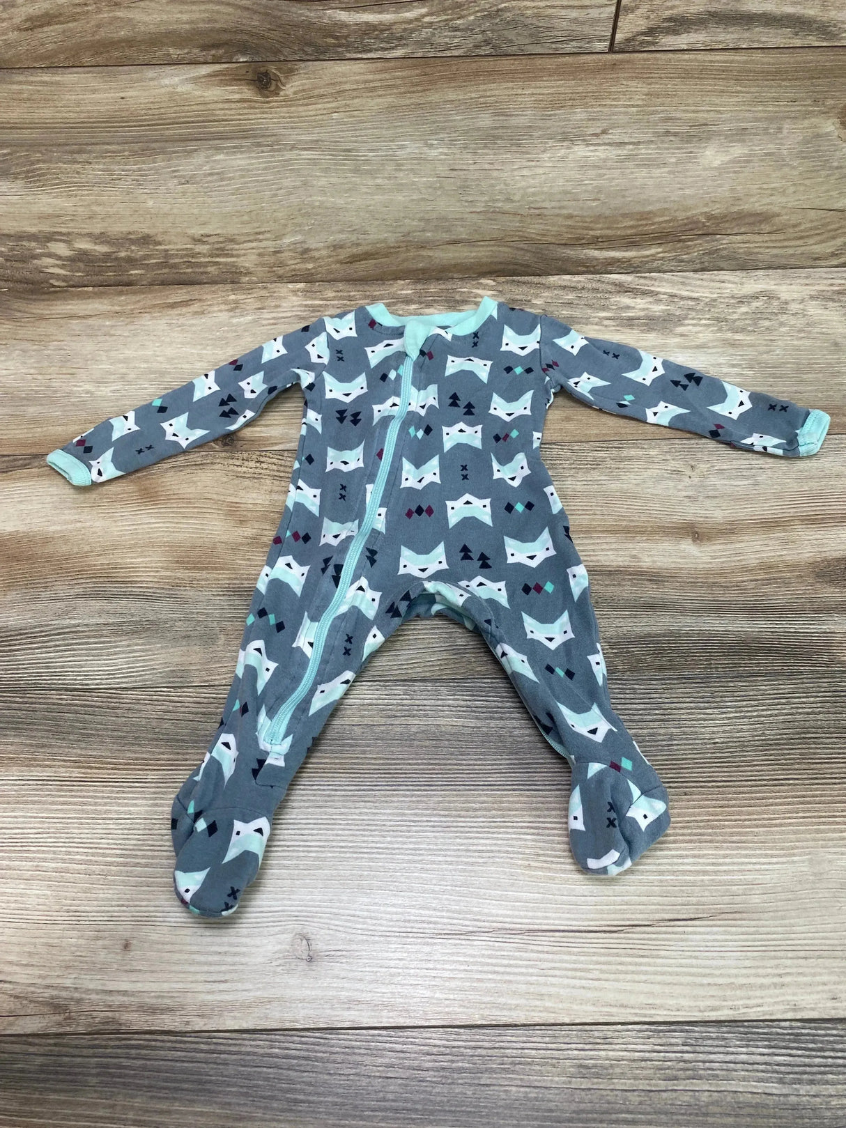 Zippyjamz Wolf Sleeper Grey sz 0-3m