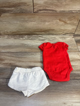 Carter's 2pc Shirt & Shorts Set Red sz Newborn