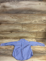 Ralph Lauren Striped Button Down Shirt Blue sz 2T