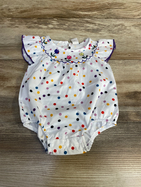 NEW Shein Polka Dot Romper White sz 0-1m - Me n Mommy To Be