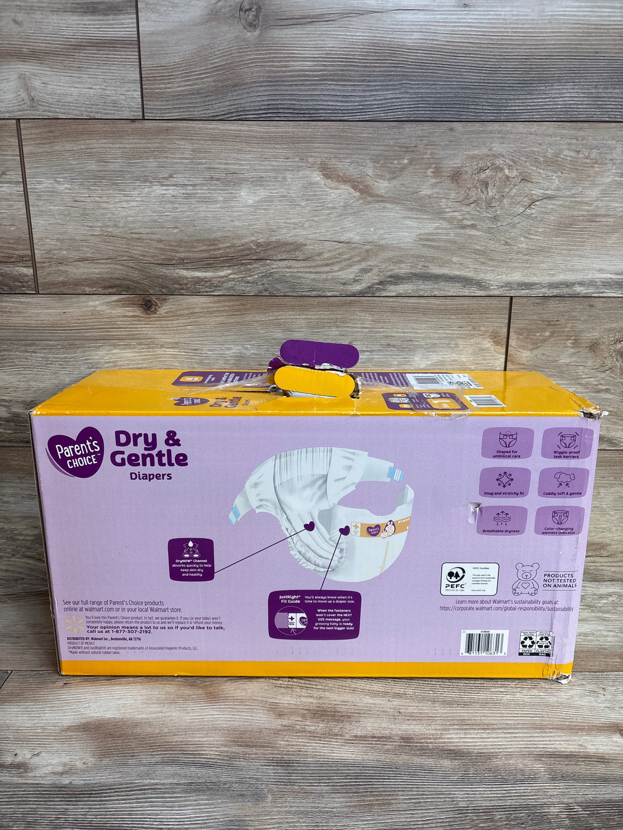 NEW Parent's Choice Dry & Gentle Diapers, Size 1 162ct.