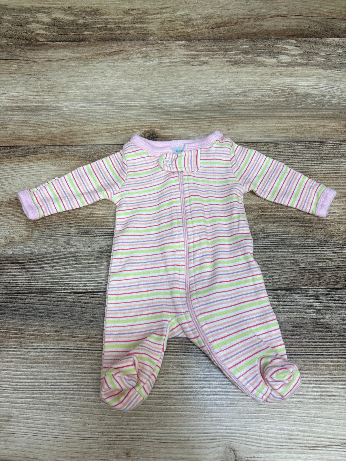 Spasilk Striped Sleeper Pink sz Preemie