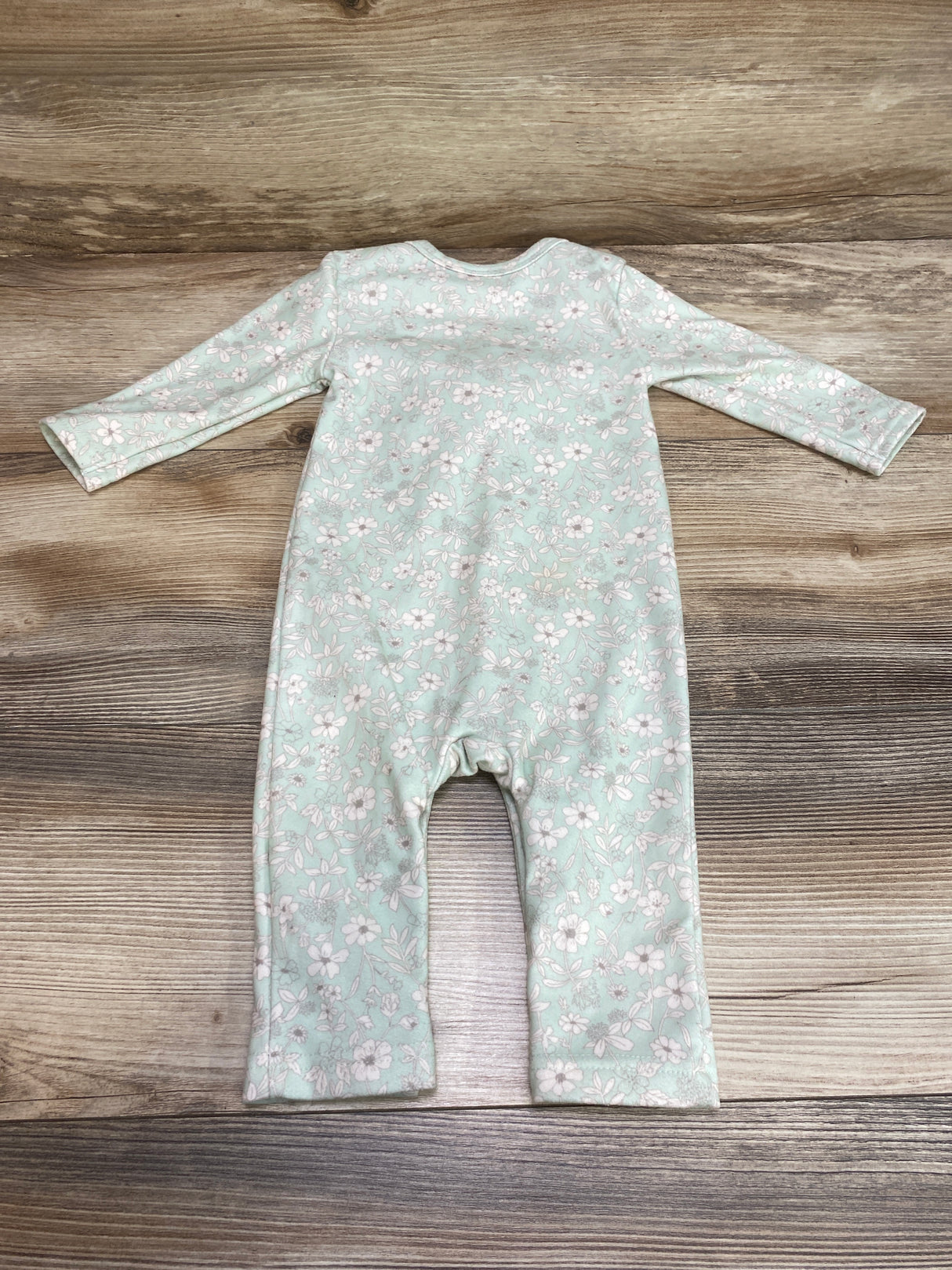 Baby Essentials Floral Coverall Green sz 9m