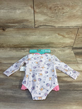 NEW Disney Baby Striped Winnie The Pooh Rash Gaurd Pink sz 6m