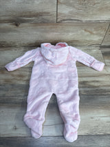 Little Beginnings Heart Print Plush Bunting Pink sz 0-3m