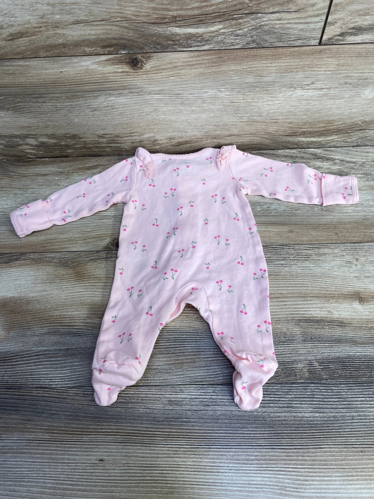 Just One You Cherry Print Sleeper Pink sz Newborn