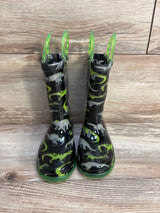 Western Chief Kids Dinosaur Lighted Rain Boots Black sz 9c - Me n Mommy To Be