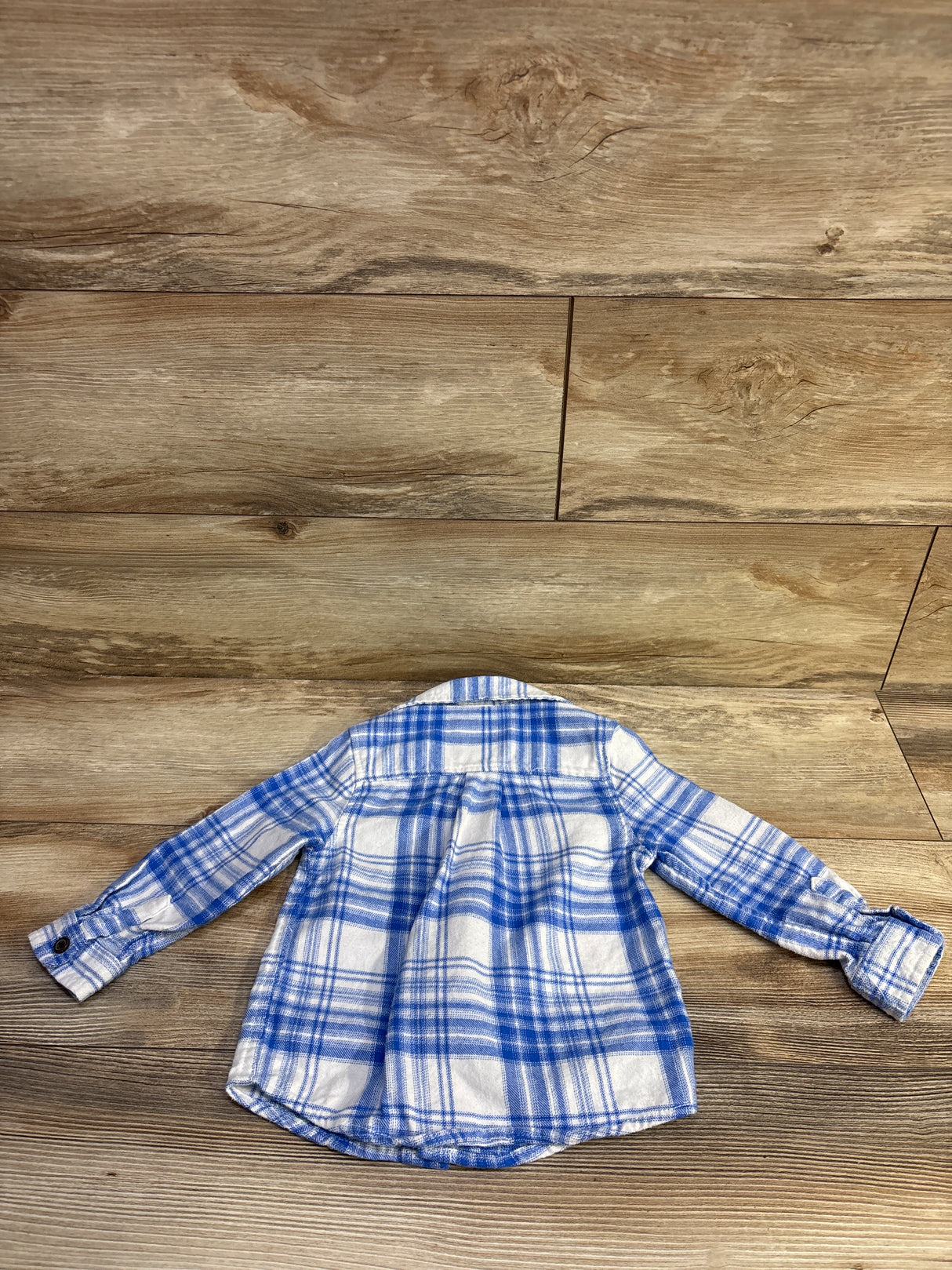 Cat & Jack Plaid Flannel Shirt Blue sz 2T