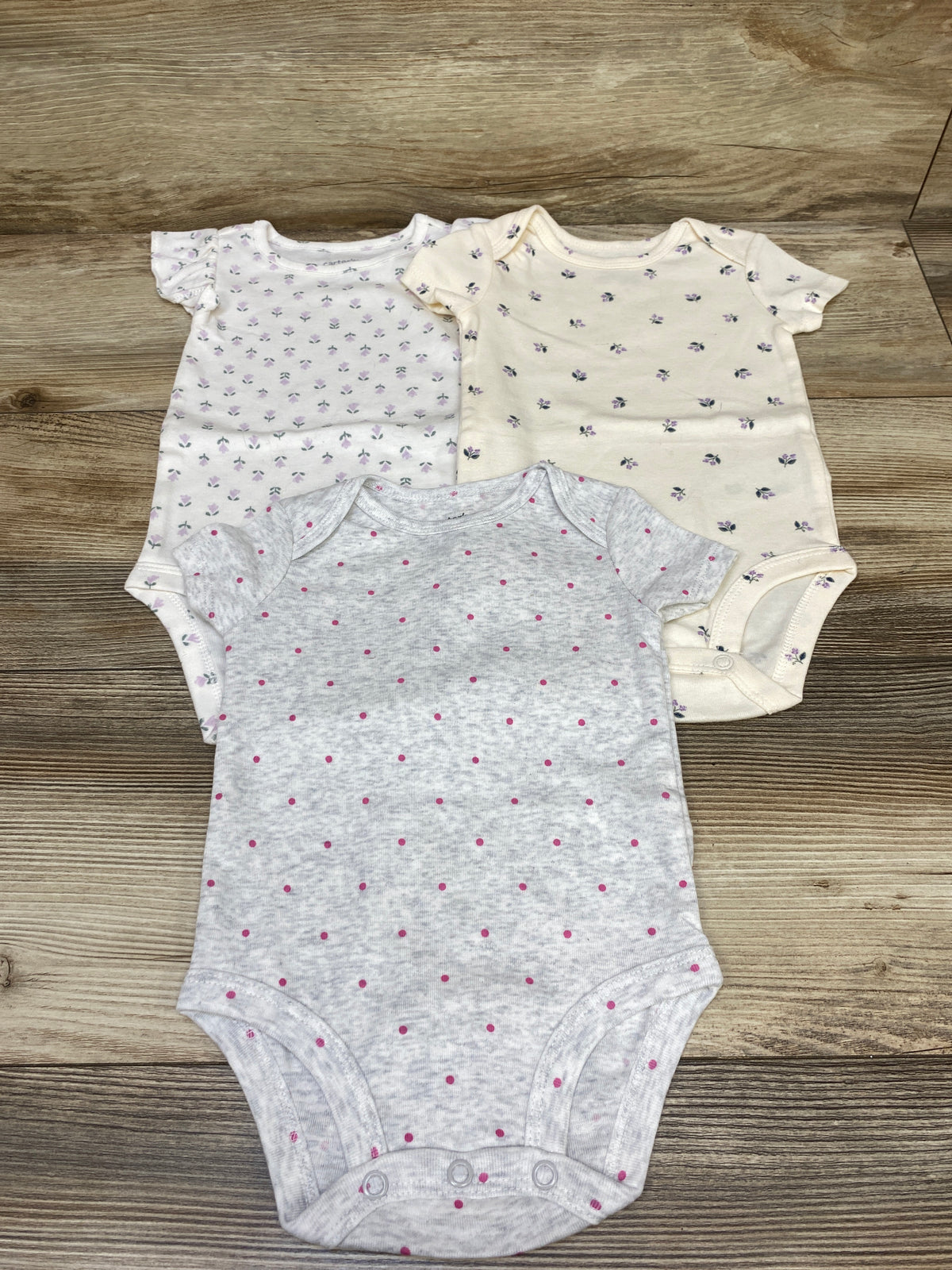 Carter's 3pk Bodysuit Set White sz 6m
