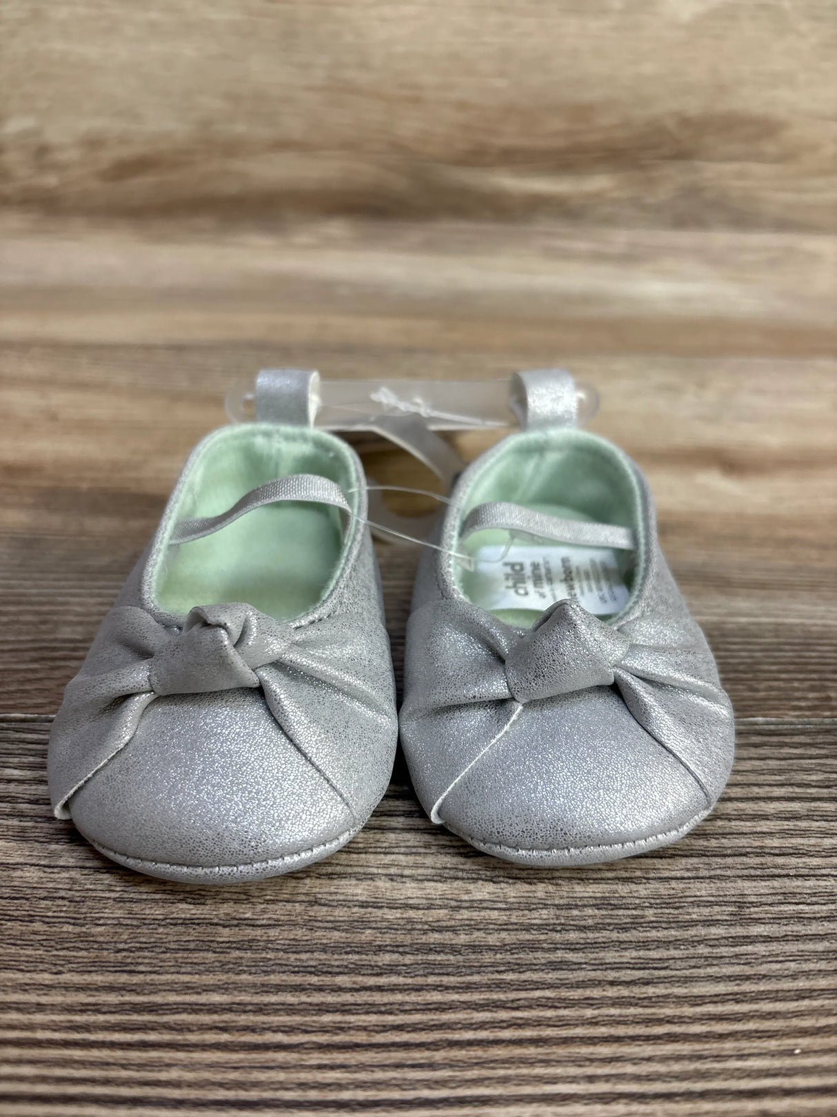 NEW Child of Mine Bow Soft Sole Shoes Grey sz 0/1c