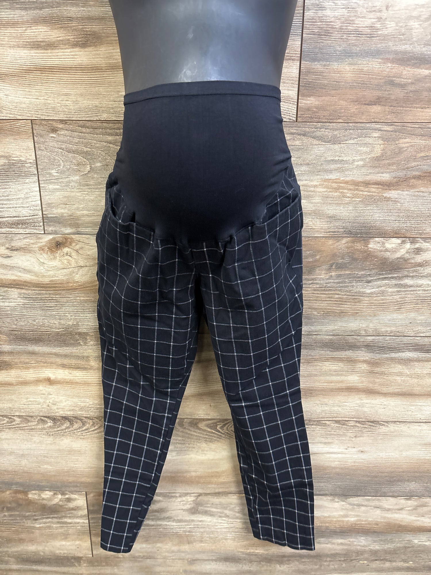 Old Navy Maternity Pixie Full Panel Patterned Pants Black sz Small