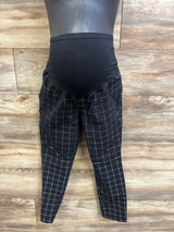 Old Navy Maternity Pixie Full Panel Patterned Pants Black sz Small