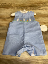 NEW Edgehill Collection Smocked Bunny Romper Blue sz 12m