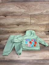Shein 2pc Good Vibes Only Sweatshirt Set Green sz 9-12m