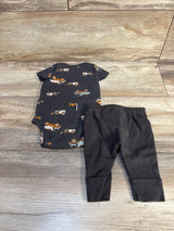 Carter's 2pc Tractor Bodysuit & Bottoms Set Grey sz 3m