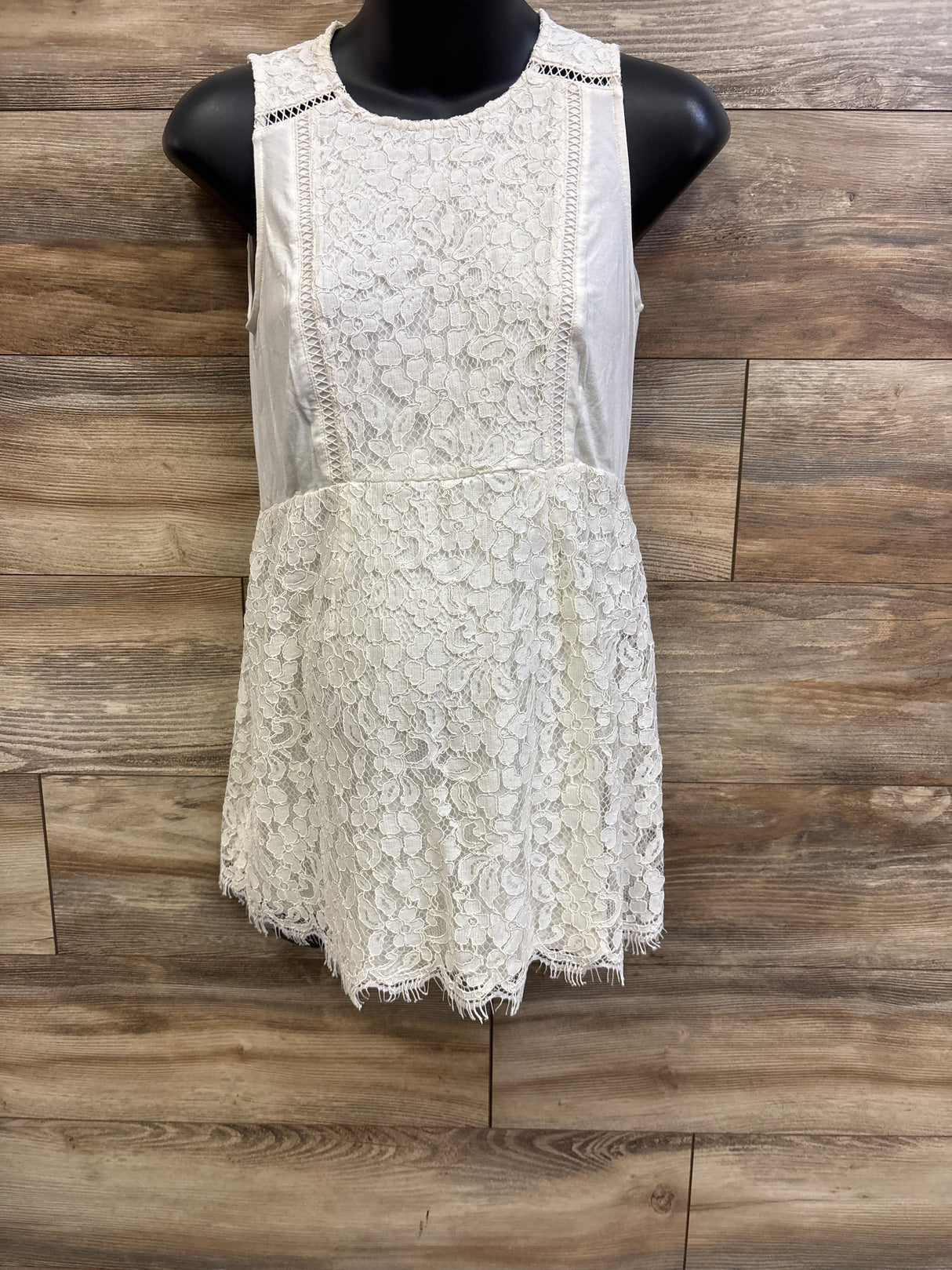 A Pea In The Pod Sleeveless Lace Maternity Blouse Ivory sz Small