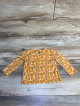BCBG Girls Floral Long Sleeve Top Yellow sz 2T