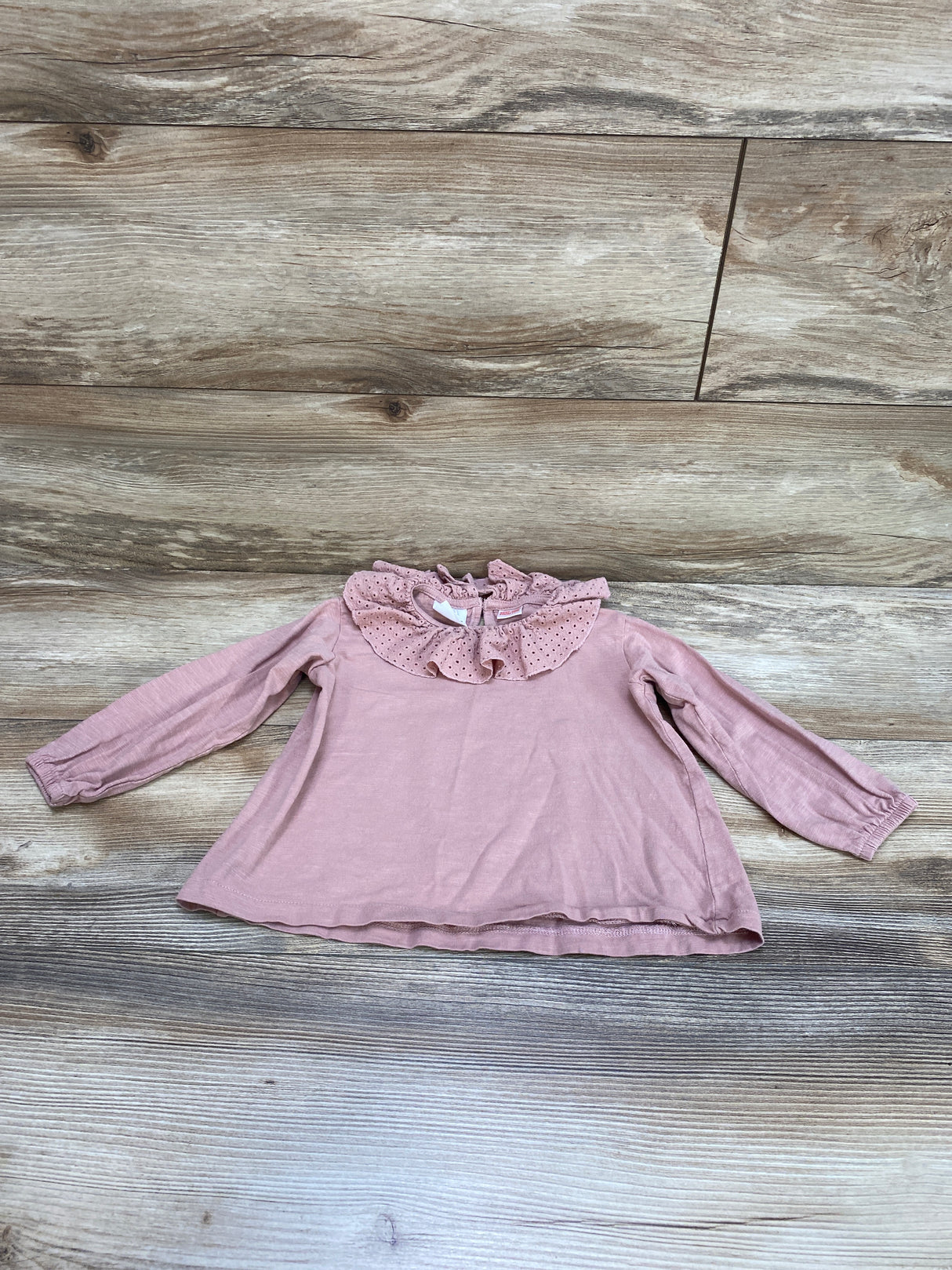 Zara Ruffle Collar Top Pink sz 18-24m