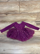 Dancina Skirted Leotard Long Sleeve Tutu Ballet Dress Purple sz 2-3T
