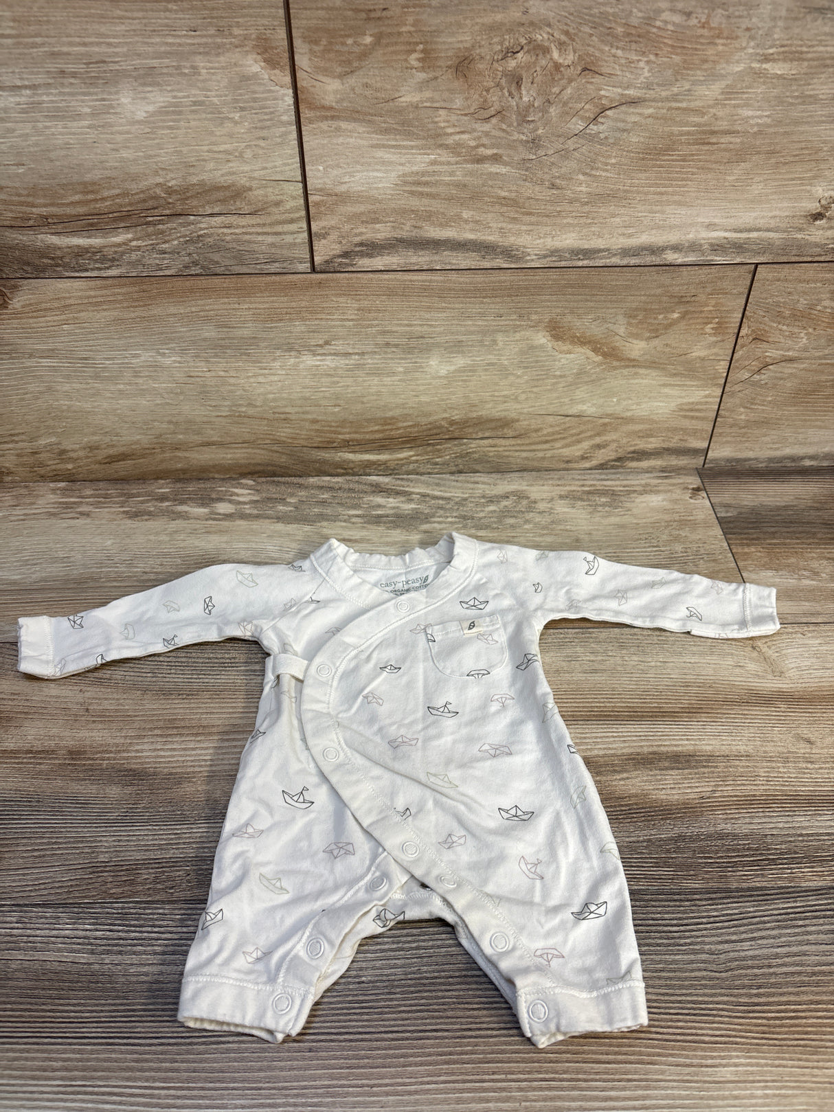 Easy Peasy Kimono Romper White sz Newborn