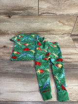 Wonder Nation 2pc Dinosaur Pajama Set Green sz 18m