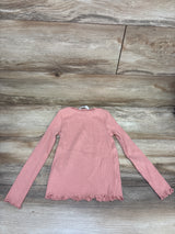H&M Ribbed Long Sleeve Shirt Pink sz 5/6T