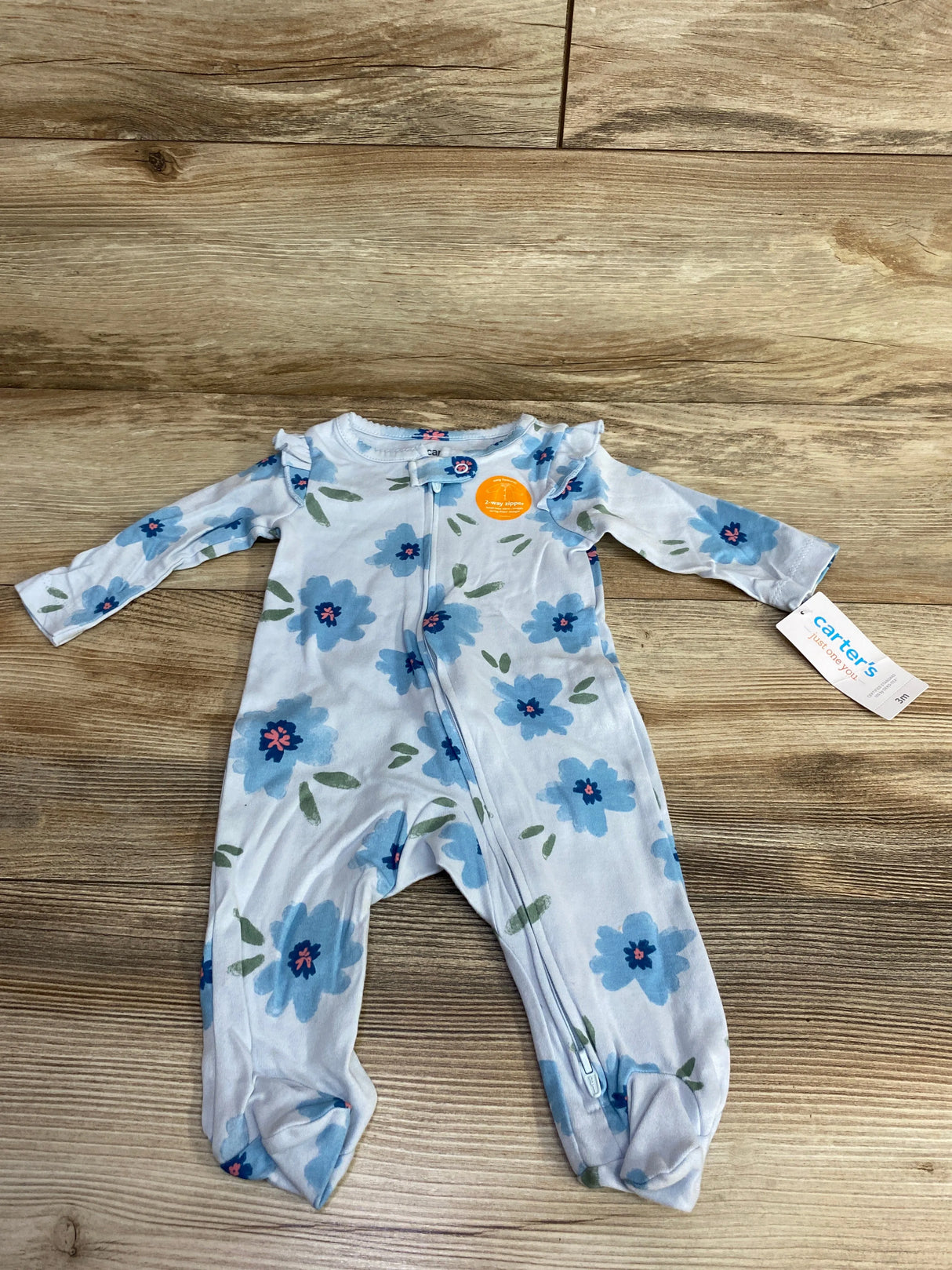 NEW Just One You Ruffle Sleeper Blue sz 3m