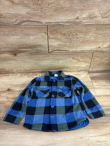 Pekkle Fleece Button-Up Shacket Blue sz 3T