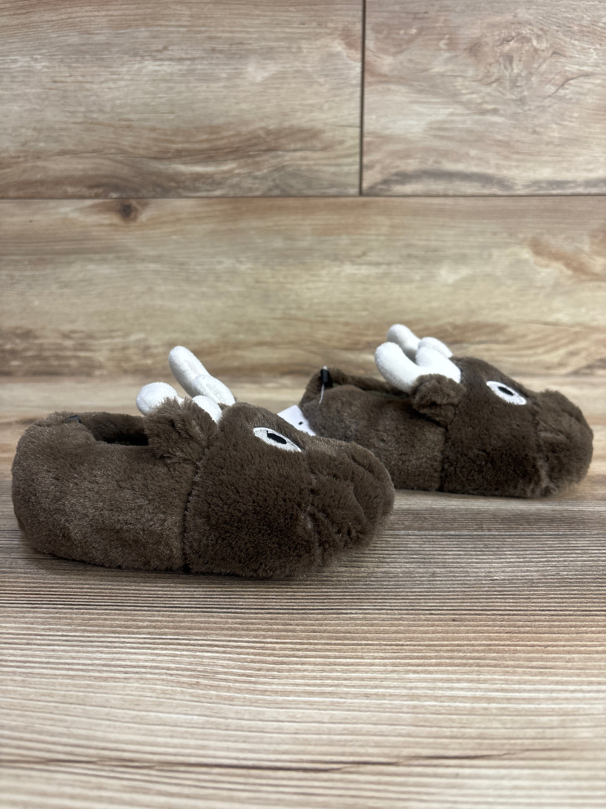 NEW Carter's Raider Slippers, Brown Moose sz 7/8c