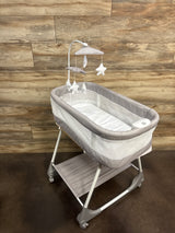 Simmons Shooting Star Rocking Bassinet with Airflow Mesh, Platinum