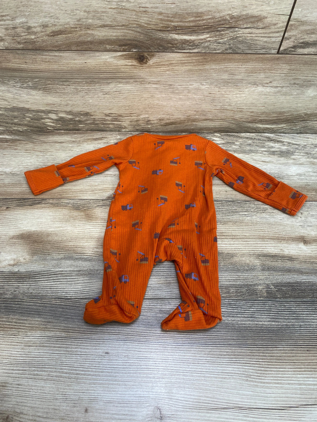 Carter's Ribbed Construction Sleeper Orange sz Newborn