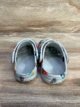 Crocs Classic Clogs Racecar Print, Grey sz 7c